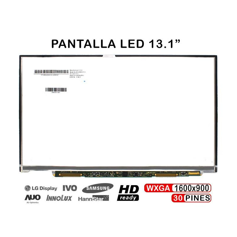 PANTALLA LED DE 13.1" POUR PORTABLE SONY VAIO VPC-Z SERIES B131RW02 V.0