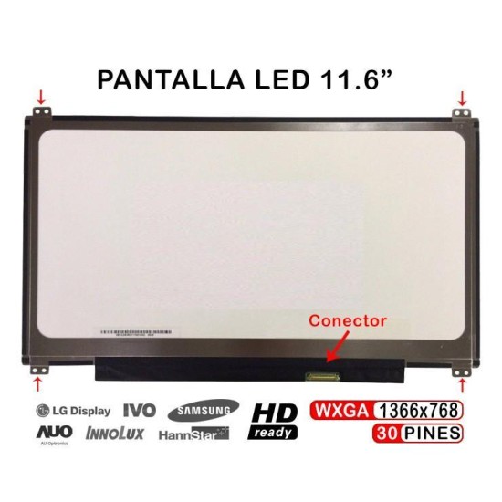 PANTALLA LED POUR PORTABLE ASUS EEEBOOK X205T X205TA B116XTN02.3 11.6" 30 BROCHES