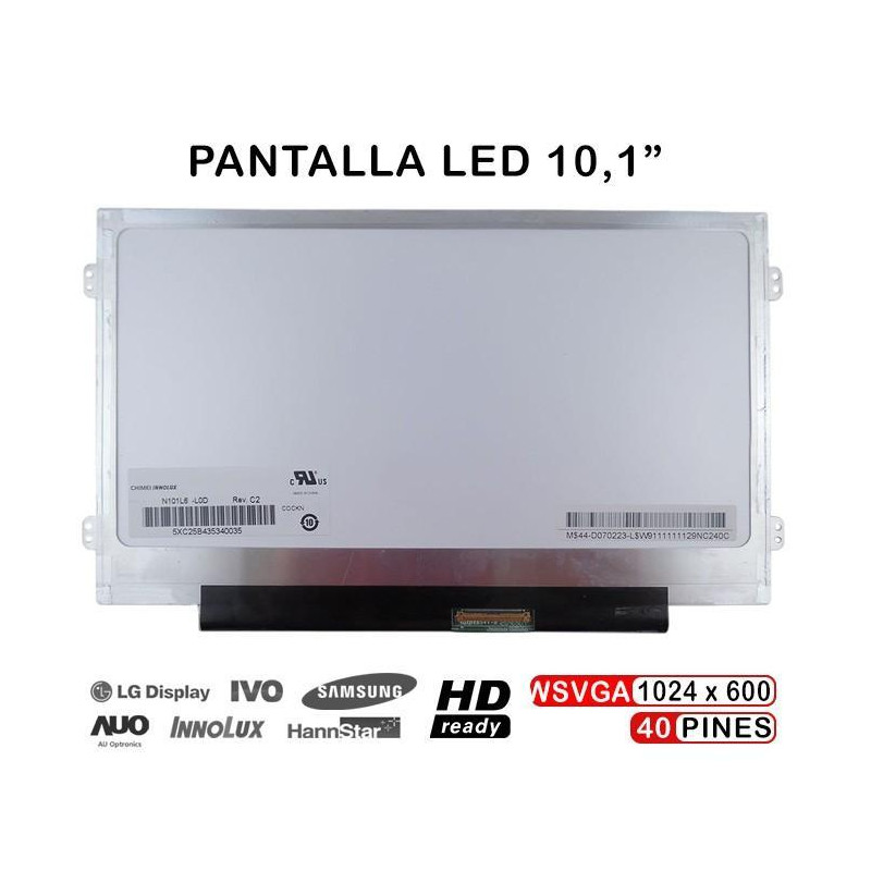 PÉRIPHÉRIQUE D'AFFICHAGE NETBOOK 10,1 POUCES B101AW06 WSVGA N101L6 L0A REV.C2 ULTRAFIN