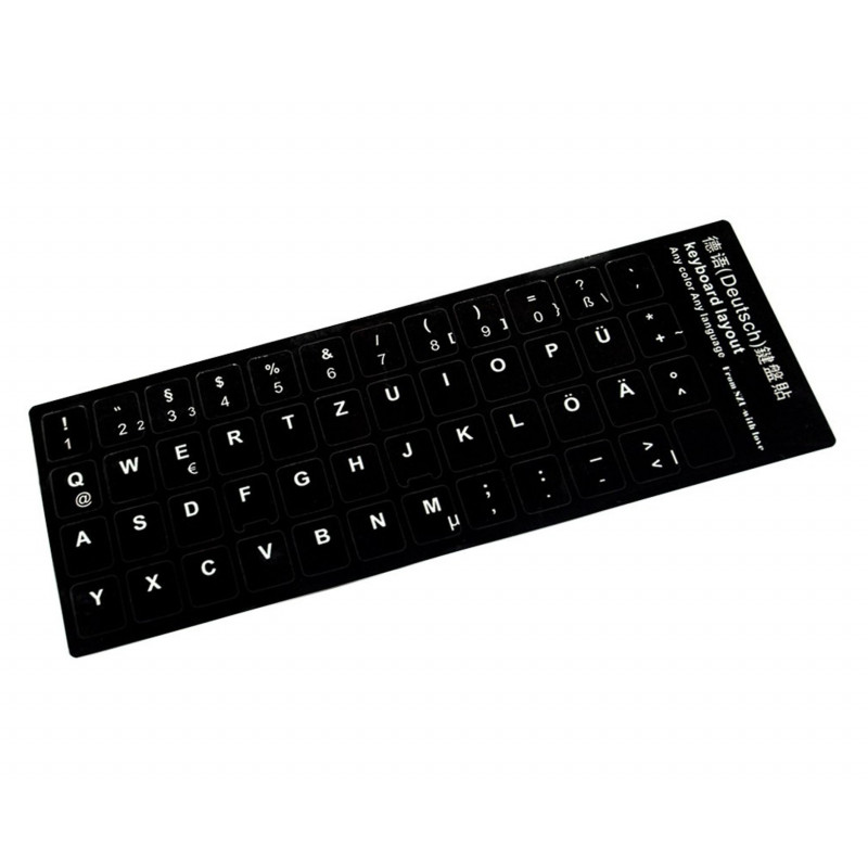 PEGATINE POUR CONVERTIR UN CLAVIER EN LANGUE ALLEMANDE NOIRE