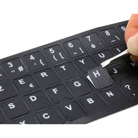 PEGATINE POUR CONVERTIR LE CLAVIER EN ESPAGNOL / CASTILLAN NOIR