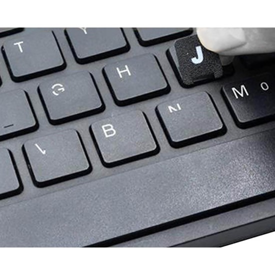 PEGATINE POUR CONVERTIR LE CLAVIER EN ESPAGNOL / CASTILLAN NOIR