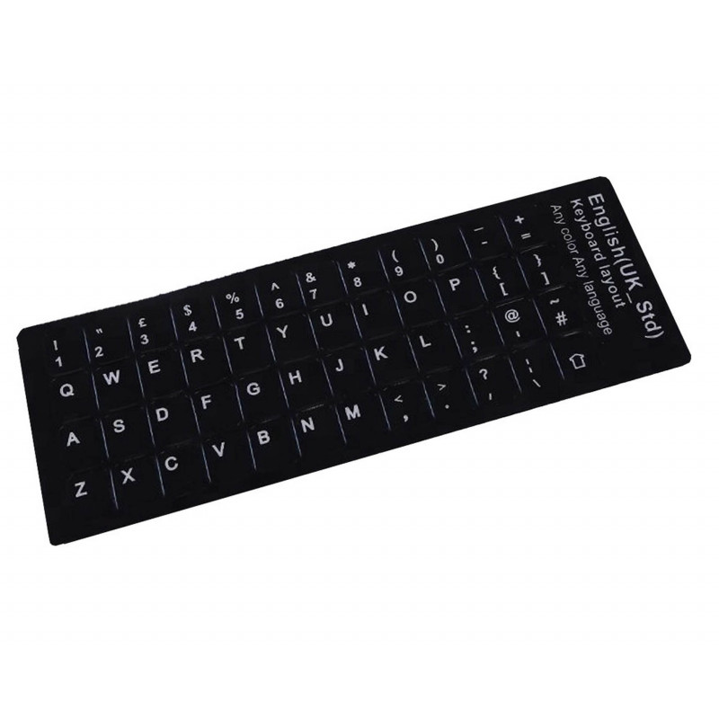 PEGATINE POUR CONVERTIR UN CLAVIER EN ANGLAIS NOIR