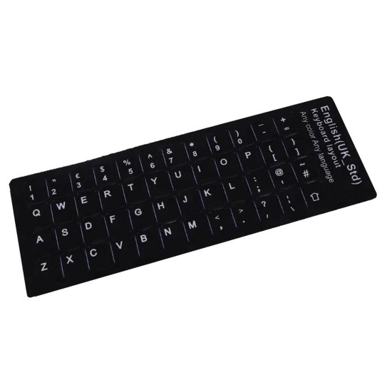 PEGATINE POUR CONVERTIR UN CLAVIER EN ANGLAIS NOIR