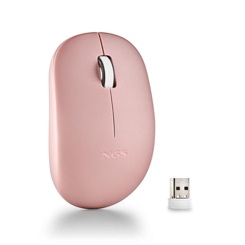 Ratón optique NGS FOG Pro sans fil 1000 DPI, Rose, Neuf
