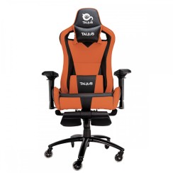 Silla Gaming Talius Caiman V2 Negra/Naranja 4D Reposapiés