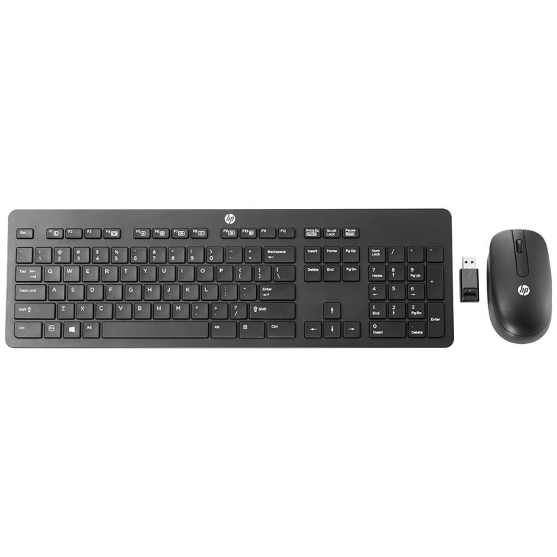 Clavier + Souris HP Business Slim Sans fil Espagnol N3R88AA USB, Noir, Km0 Boîte d’origine
