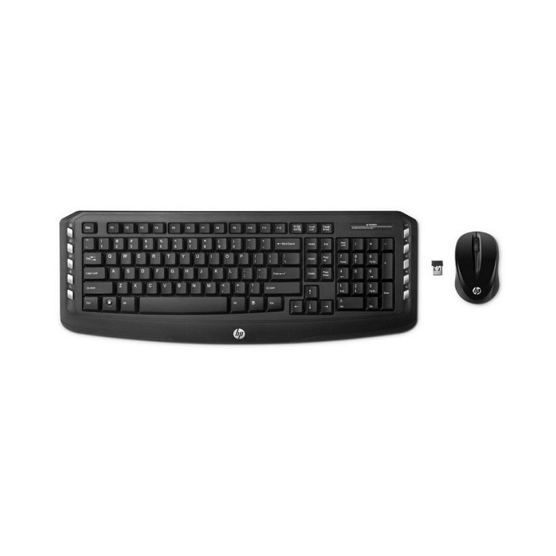 Teclavier + Souris HP Wireless Classic Desktop Combo Espagnol Sans fil USB, Noir, Km0 Boîte d’origine