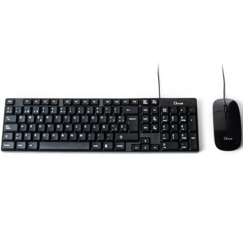 Clavier + Souris L-Link LL-KB-816-WCOMBO USB Noir Avec Câble, Neuf