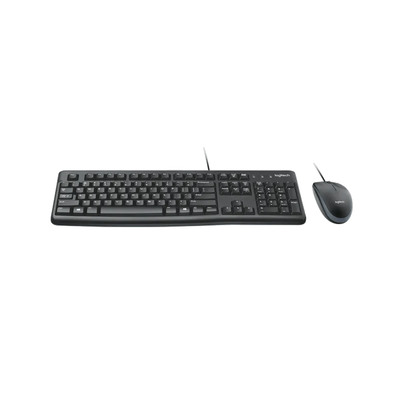Clavier + Souris Logitech MK120 Filaire, Noir, Neuf