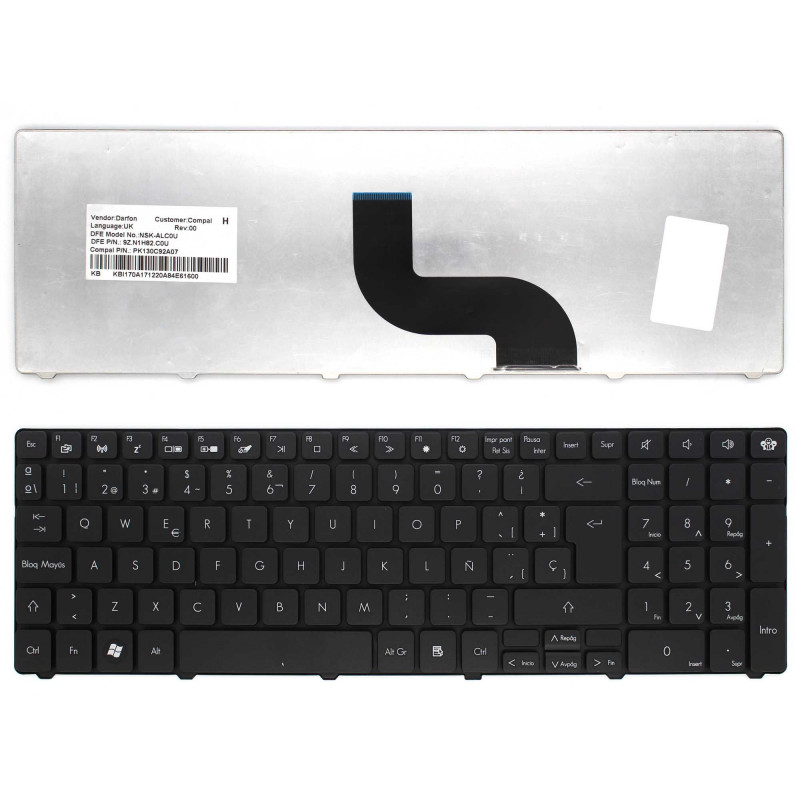 TECLIER PACKARD BELL EASYNOTE TK85 TK11 TM85 TM86 TM87 TM89 TM81 TE11BZ V104730DK2