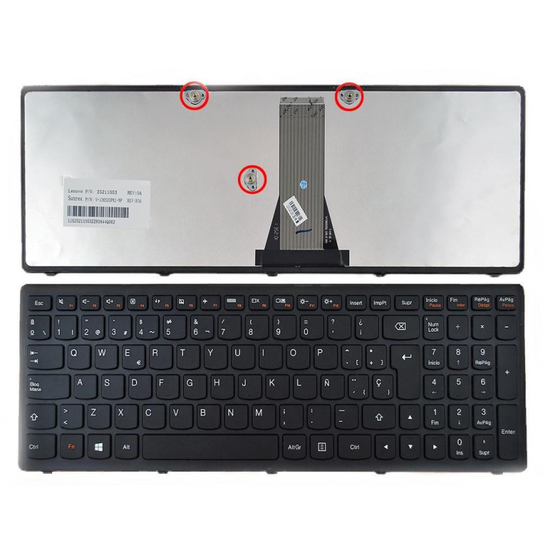 Teclier pour LENOVO G505S Noir Cadre Noir (Win8)