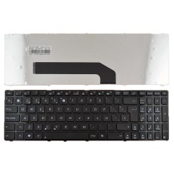 TECLIER POUR PORTABLE ASUS K50 AVEC CADRE NOIR BRILLANT