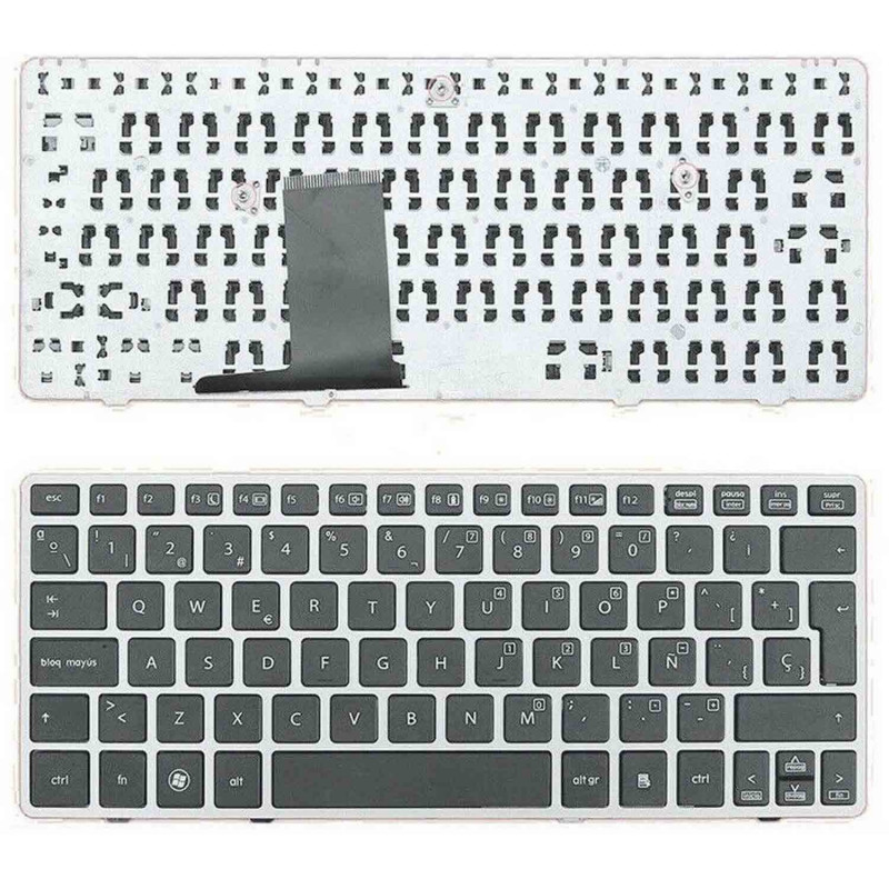 TECLADO POUR ORDINATEUR PORTABLE HP ELITEBOOK 2560P 2570P CADRE ARGENT