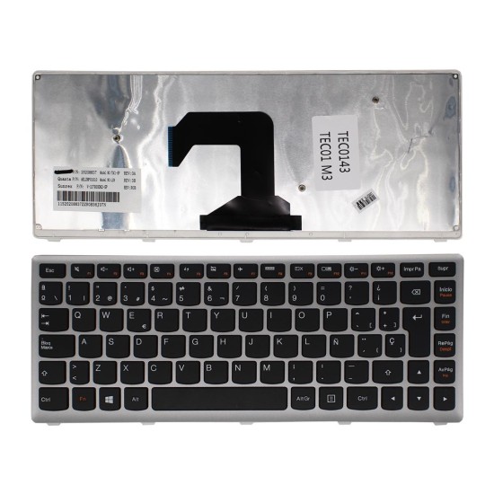 TECLIER POUR PORTABLE LENOVO U410 ARGENT EN ESPAGNOL