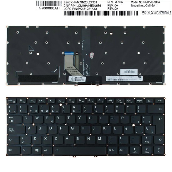 CLAVIER POUR PORTABLE LENOVO YOGA 910-13IKB YOGA 5