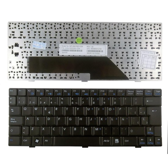 TECLADO POUR PORTABLE MSI U100 U110 U115 U120 U130 U135 U120H