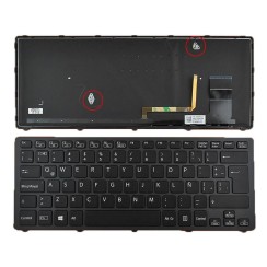 TECLIER POUR ORDINATEUR PORTABLE SONY VAIO SVF14 NOIR AVEC CADRE