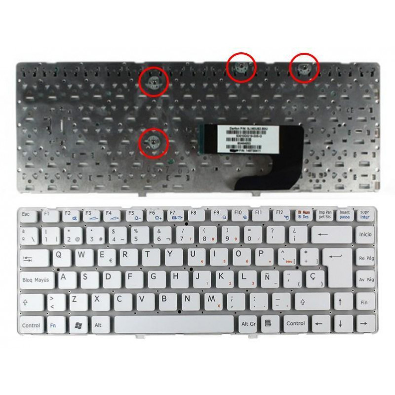 TECLIER POUR PORTABLE SONY VGN-NW SERIES 148738061 BLANC