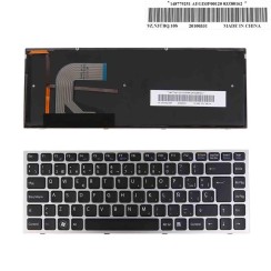 CLAVIER RÉTROÉCLAIRÉ POUR PORTABLE SONY VAIO VPC-S SERIES CADRE ARGENT