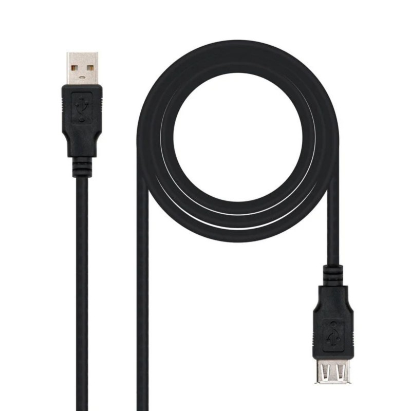 Cable USB 3.0 Type A mâle-femelle 1,8 m - USB charge et données, Noir - 1ère qualité, A+