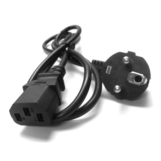 Cable d’alimentation Schuko Type F C13 pour tour, noir, neuf