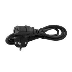 Cable d’alimentation Schuko Type F C13 pour tour, noir, neuf