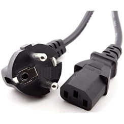 Cable d’alimentation Schuko Type F C13 pour tour, noir, neuf
