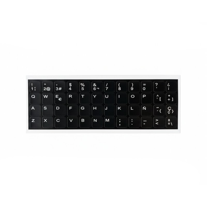 Pegatines clavier espagnol en vinyle ultra-fin | Compatible avec toutes les marques