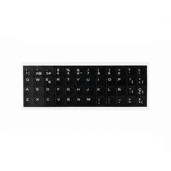 Pegatines clavier espagnol en vinyle ultra-fin | Compatible avec toutes les marques