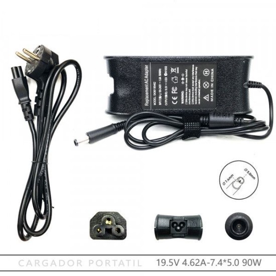 Adaptateur Chargeur Dell Latitude 90W 19.4V 4,62A 7.4x5.0mm