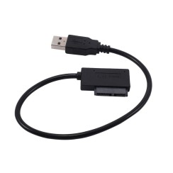 Adaptateur USB 2.0 vers Mini SATA II, adaptateur 13 broches pour lecteur CD/DVD portable Slimline, neuf