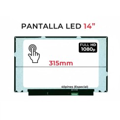 Pantalla tactile 14″ FHD B140HAK03.2 40 broches | LED mat portable
