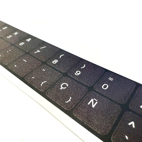 Pegatines clavier HP | Espagnol | Fond UV réimprimé haute résistance