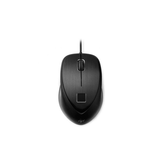 Ratón HP USB avec lecteur d’empreintes digitales | Souris filaire noire