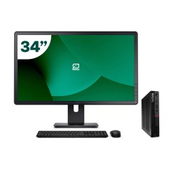 Pack Lenovo P340 Tiny i5 10500T + Moniteur 34" + Clavier/Souris + WiFi USB