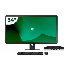Pack HP 800 G5 Mini i5 9500T + Monitor 34" + Teclado/Ratón + WiFi USB