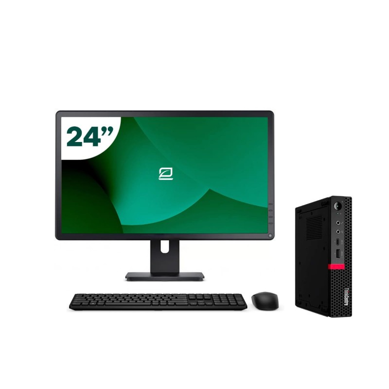 Pack Lenovo M720q Tiny i5 8500T + Monitor 24" + Teclado/Ratón + WiFi USB