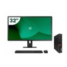 Pack Lenovo M920q Tiny i5 9500T 16GB SSD 512GB + écran LCD 32" + clavier et souris sans fil + WiFi