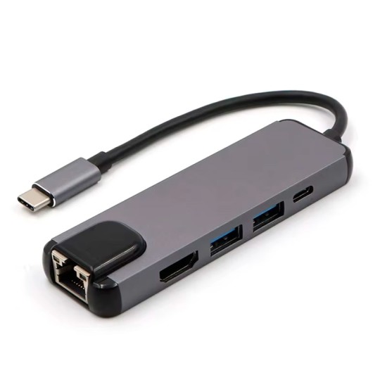 Concentrateur USB-C GLO-904202722 HDMI USB RJ45 Ethernet