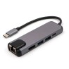 Hub USB GLO-904202722 1*HDMI 2*USB-A 1*USB-C RJ45 Ethernet