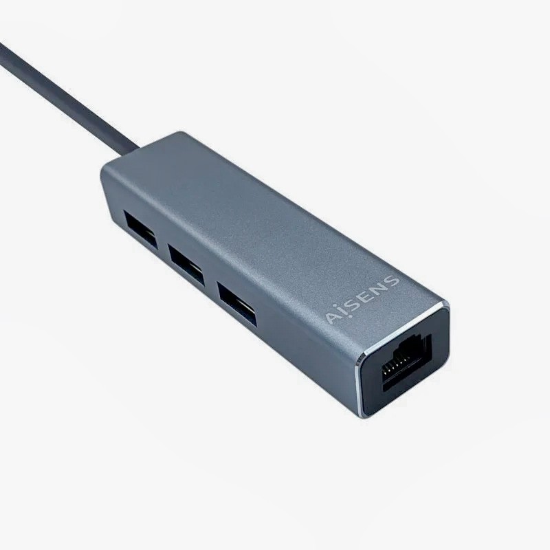 Hub USB Aisens A109-0396 3x USB-A Ethernet RJ45