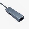 Convertisseur Aisens A109-0396 USB-C vers RJ45 Ethernet Gigabit 10/100/1000 Mbps + HUB 3xUSB-A 3.0