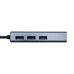 Hub USB Aisens A109-0396 3x USB-A Ethernet RJ45