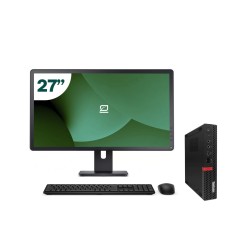 Pack Lenovo M920q Tiny i5 9500T + Moniteur 27" + Clavier/Souris + WiFi USB