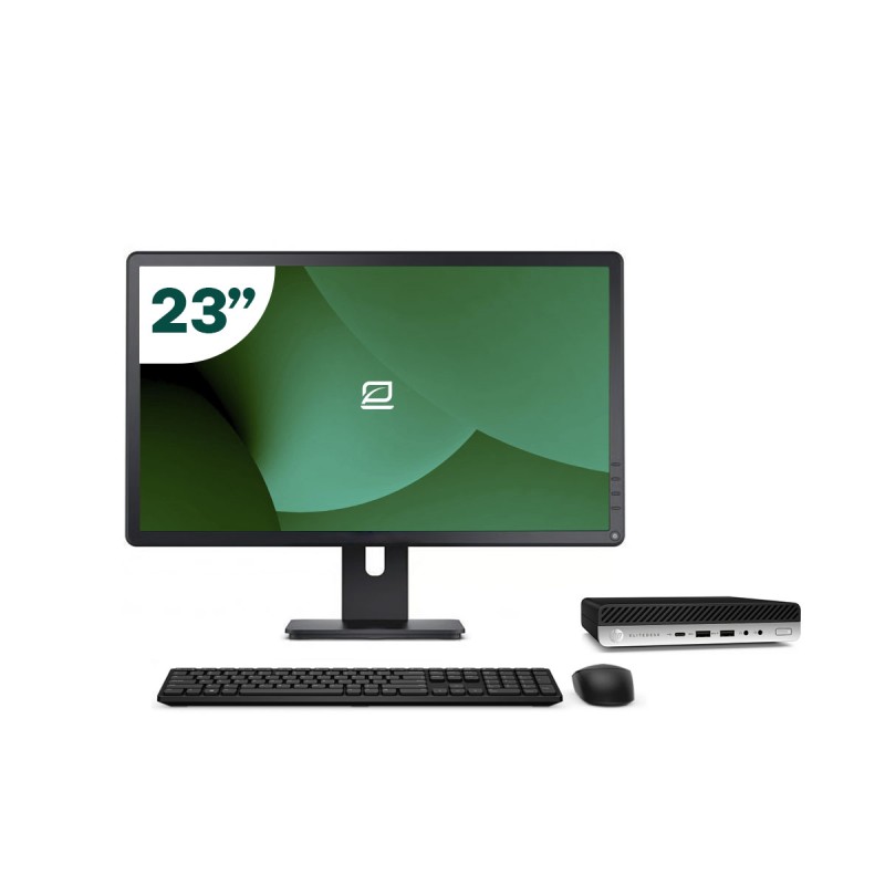 Pack HP 600 G5 Mini i7 9700T + Moniteur 23" + Clavier/Souris + WiFi USB