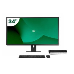 Pack HP 600 G5 Mini i7 9700T + Moniteur 34" + Clavier/Souris + WiFi USB