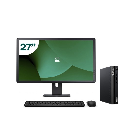 Pack Lenovo M80q Tiny i5 10500T + Moniteur 27" + Clavier/Souris + WiFi USB