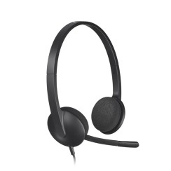 Logitech H340 USB avec microphone noir · Casque stéréo
