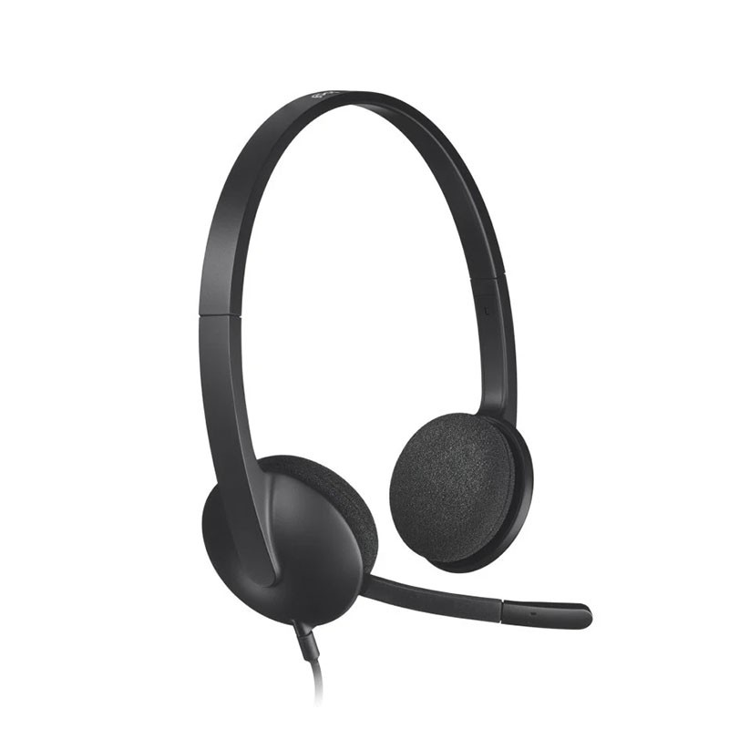 Logitech H340 USB avec microphone noir · Casque stéréo